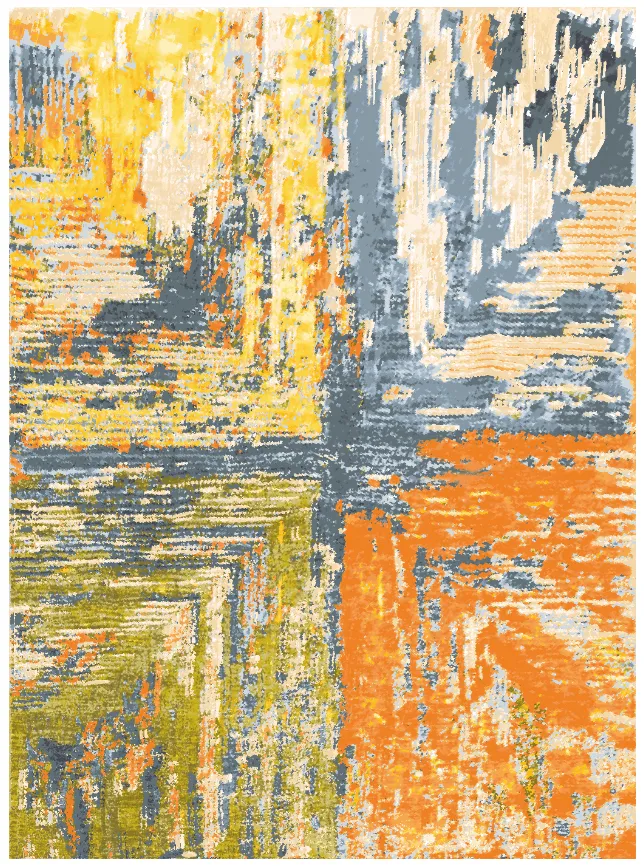 Tapis Wilton - Tizzano (orange/multicolore)