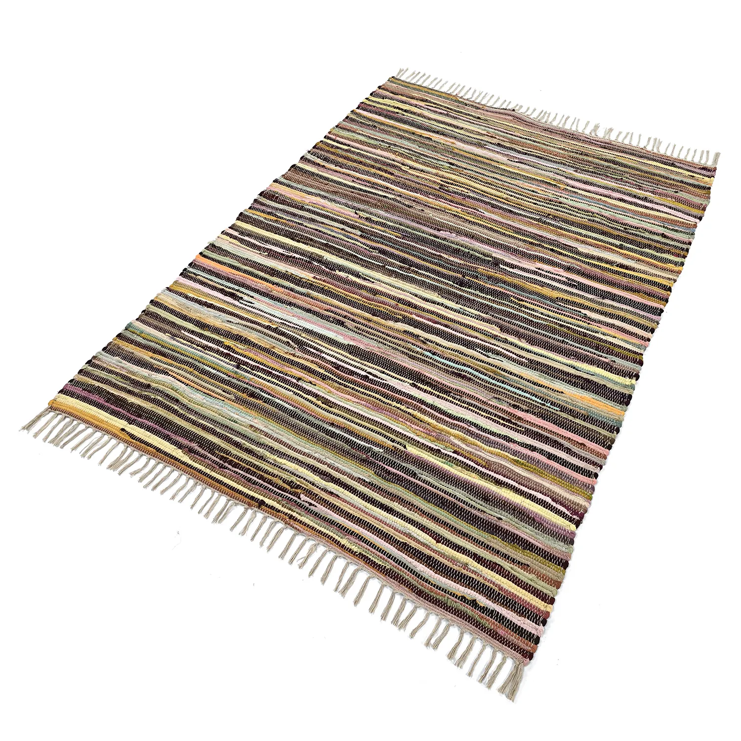 Tapis chiffons - Happy (jaune/multicolore)
