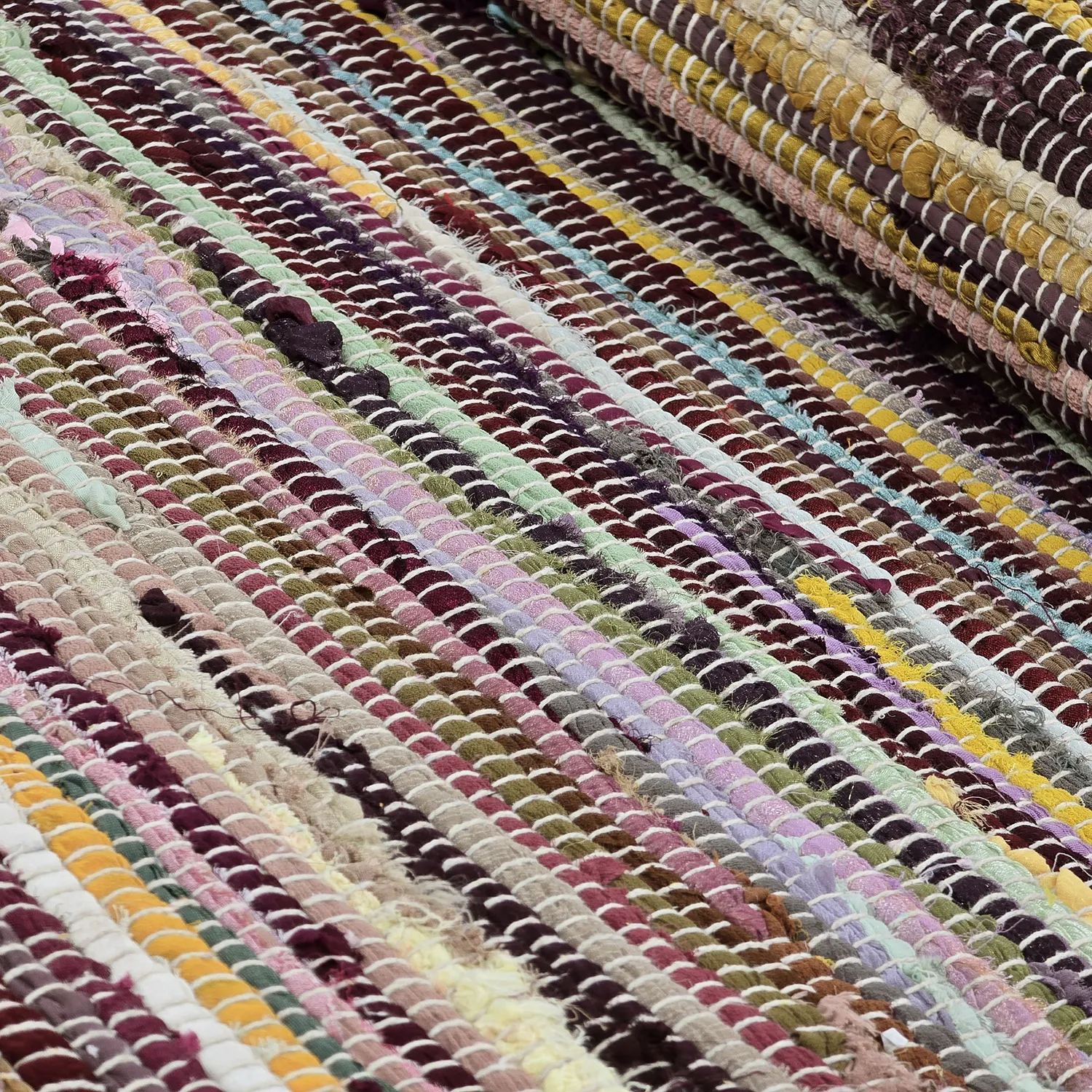 Tapis chiffons - Happy (jaune/multicolore)