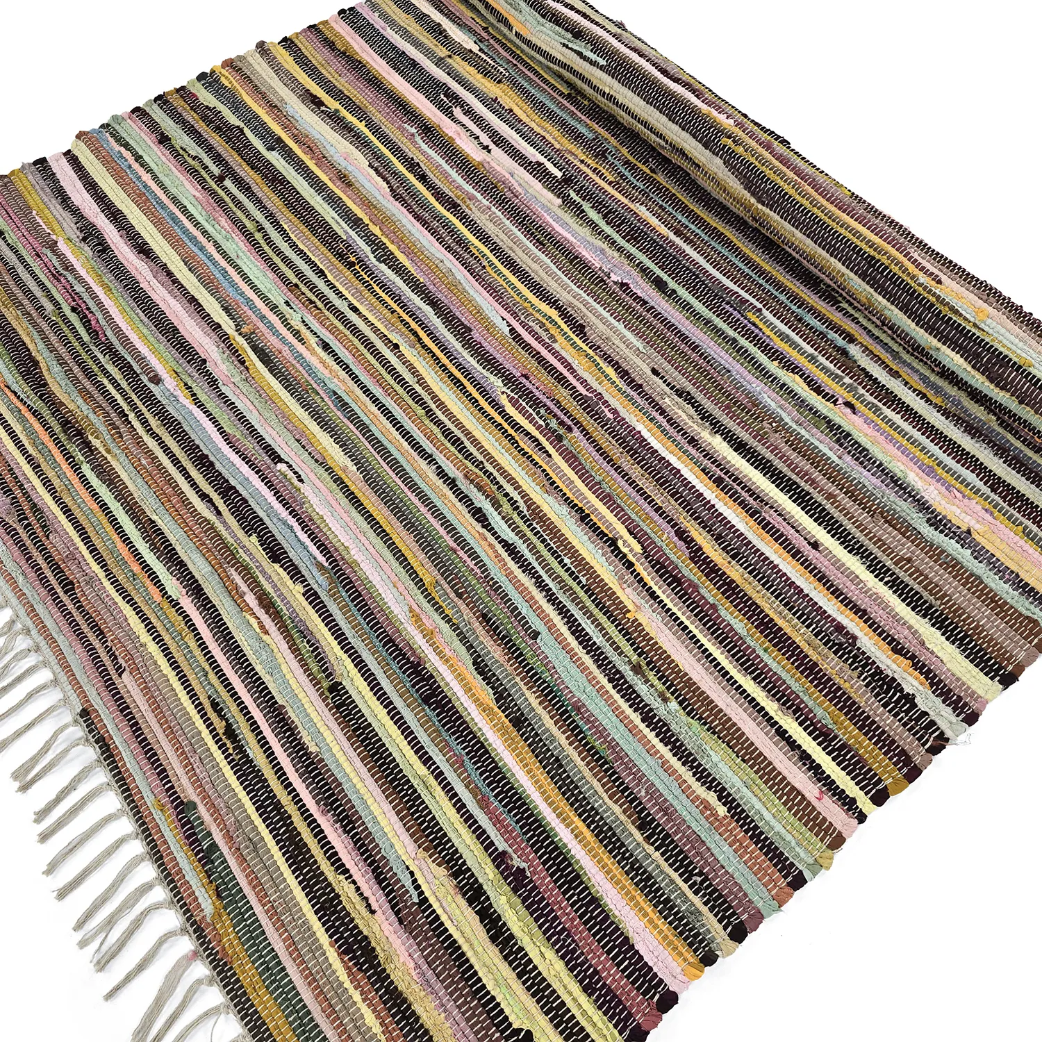 Tapis chiffons - Happy (jaune/multicolore)