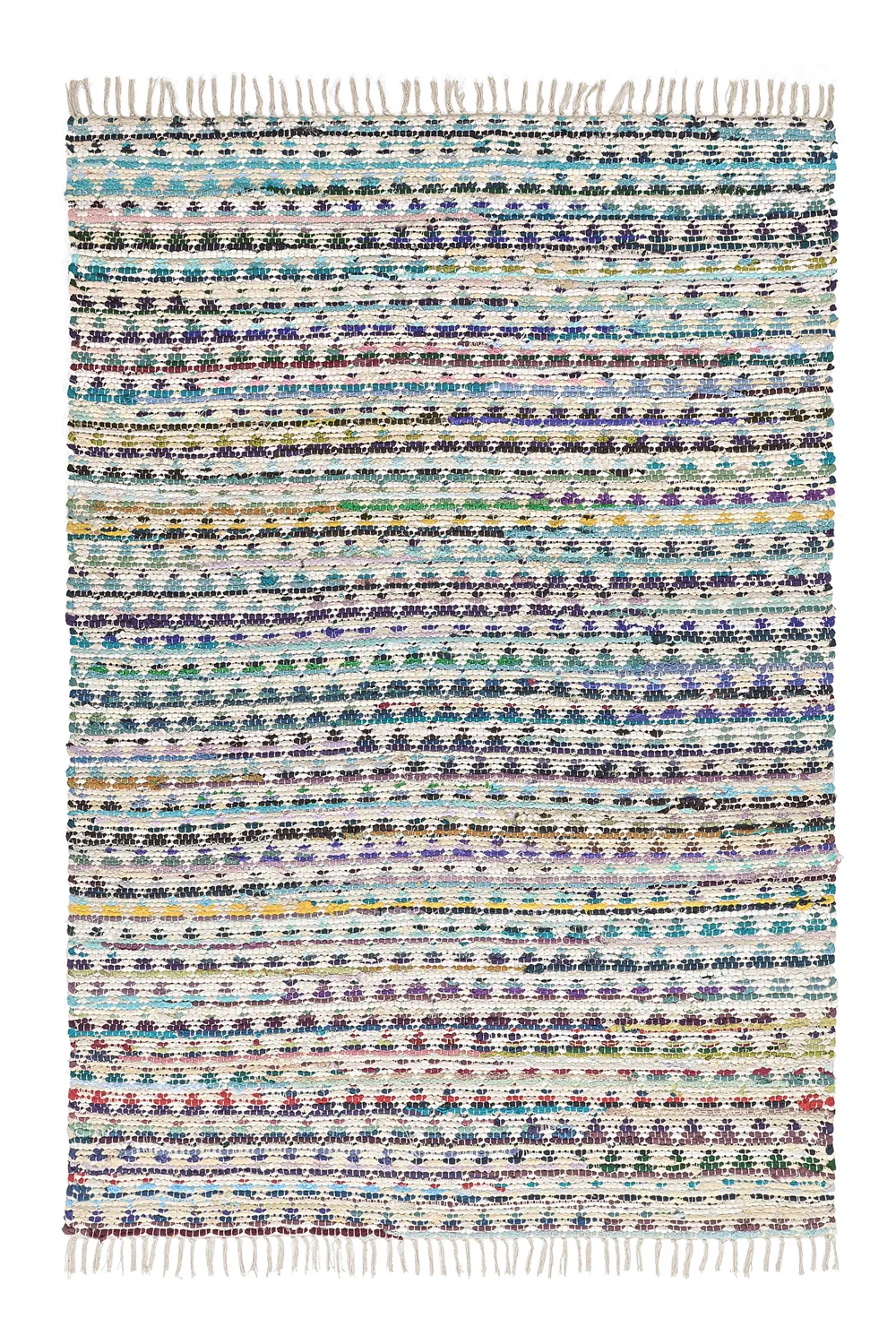 Tapis chiffons - Lindby (bleu/multicolore)