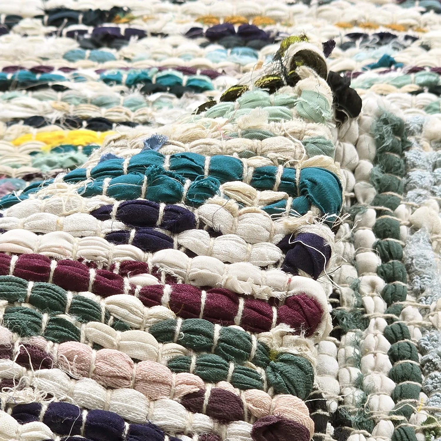 Tapis chiffons - Lindby (bleu/multicolore)