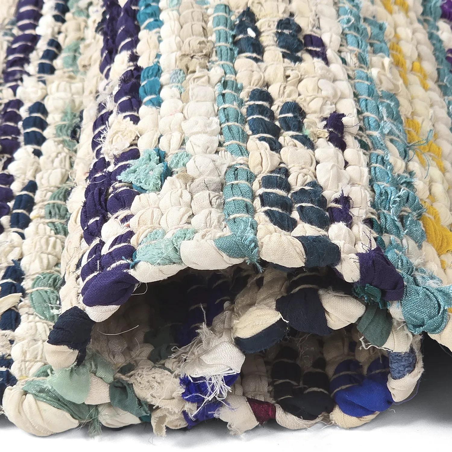 Tapis chiffons - Lindby (bleu/multicolore)