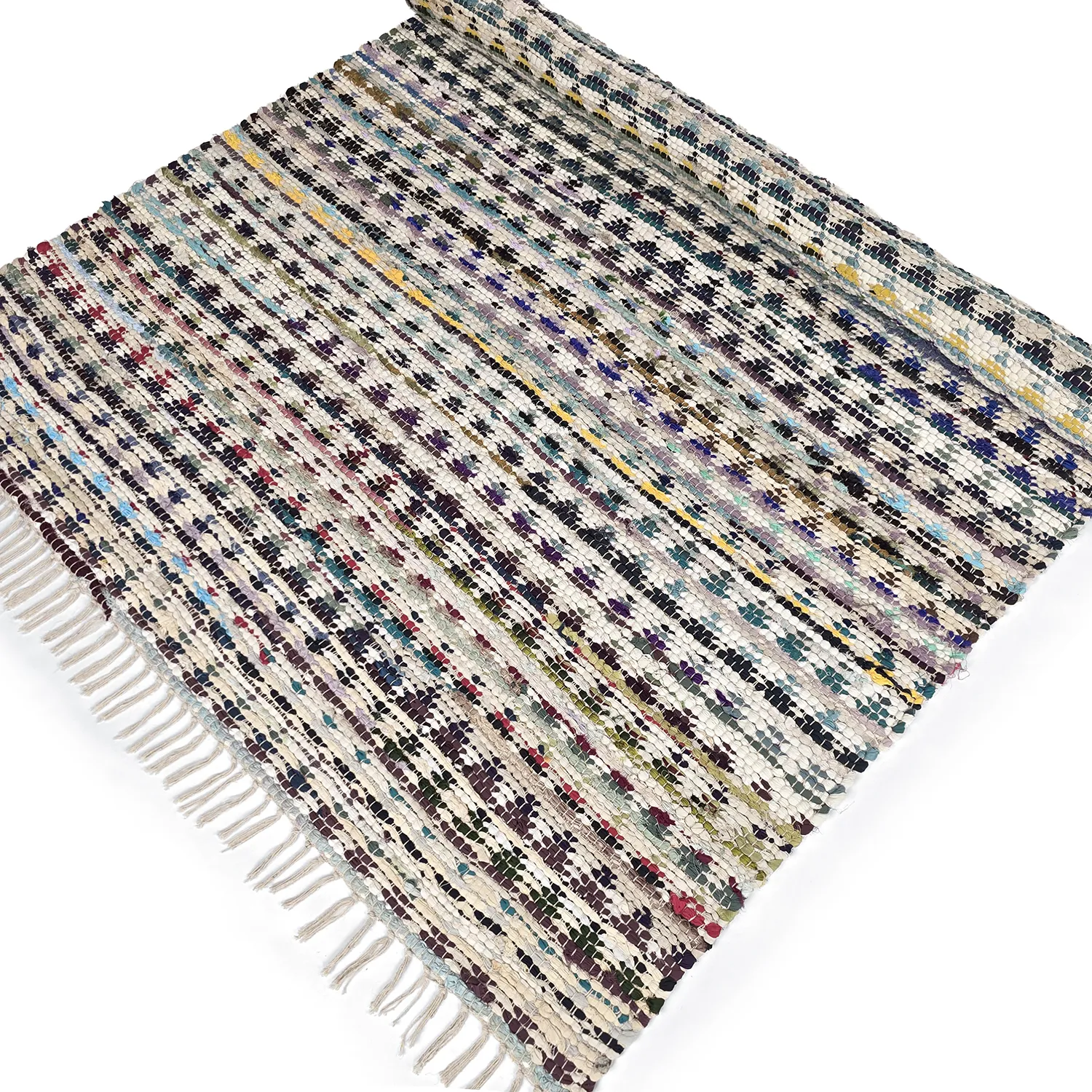 Tapis chiffons - Lindby (bleu/multicolore)