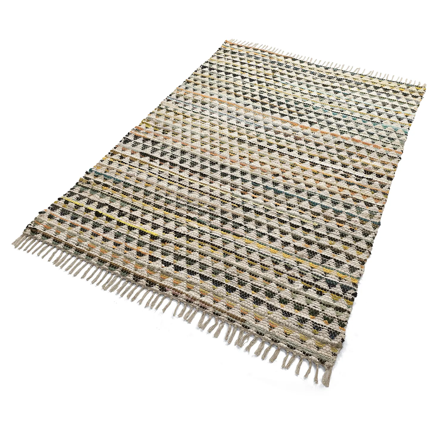 Tapis chiffons - Lindby (jaune/multicolore)
