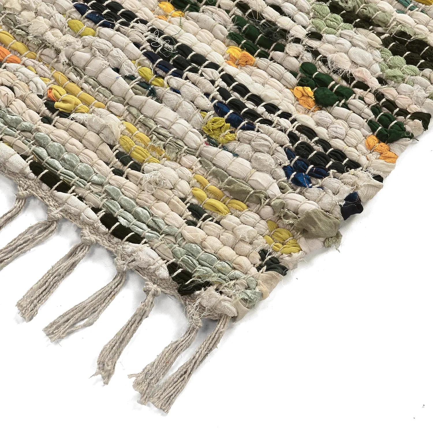 Tapis chiffons - Lindby (jaune/multicolore)