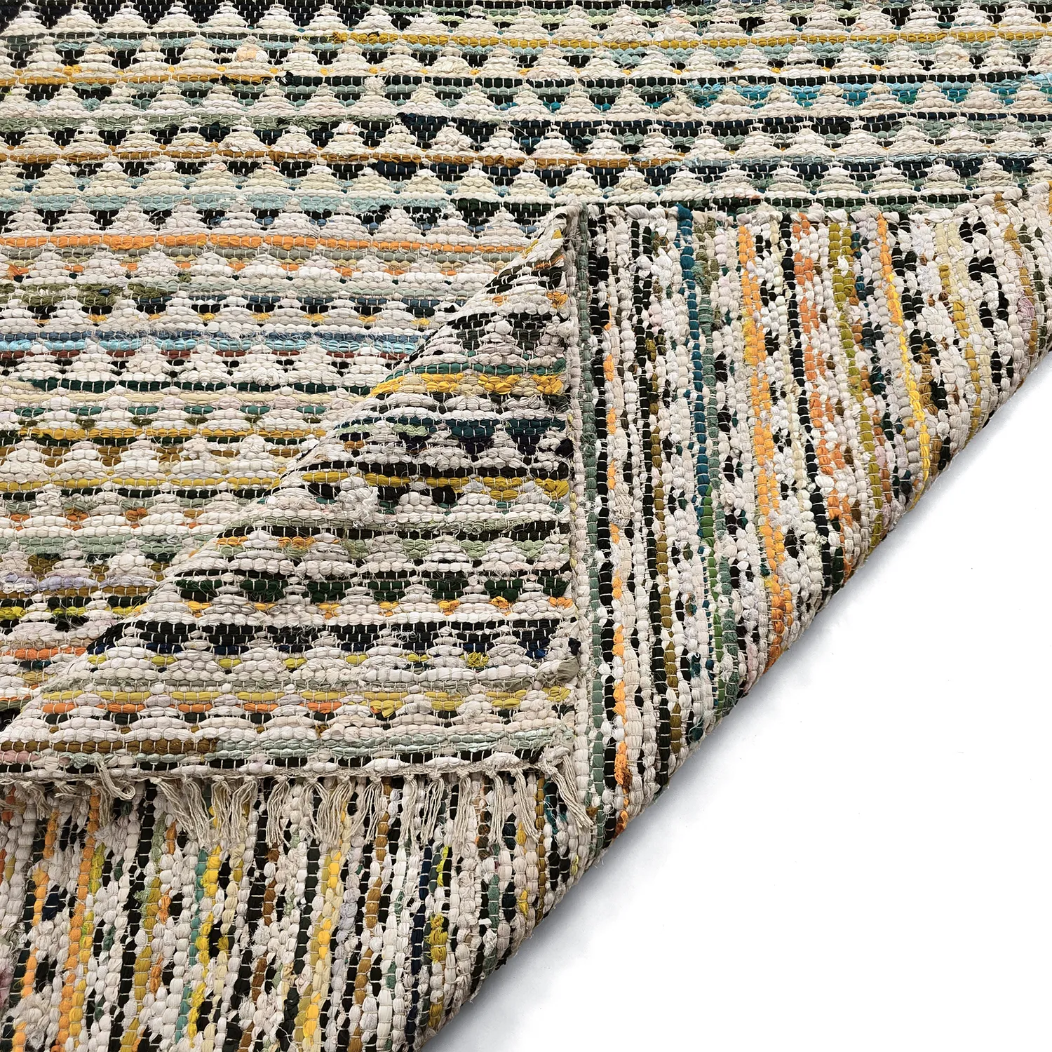 Tapis chiffons - Lindby (jaune/multicolore)