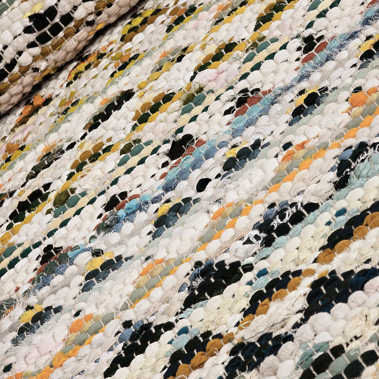 Tapis chiffons - Lindby (jaune/multicolore)