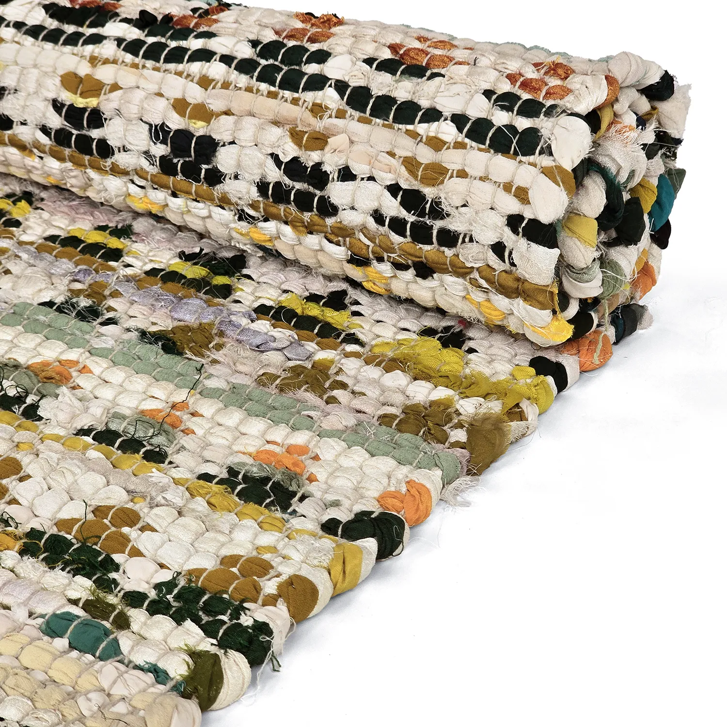 Tapis chiffons - Lindby (jaune/multicolore)