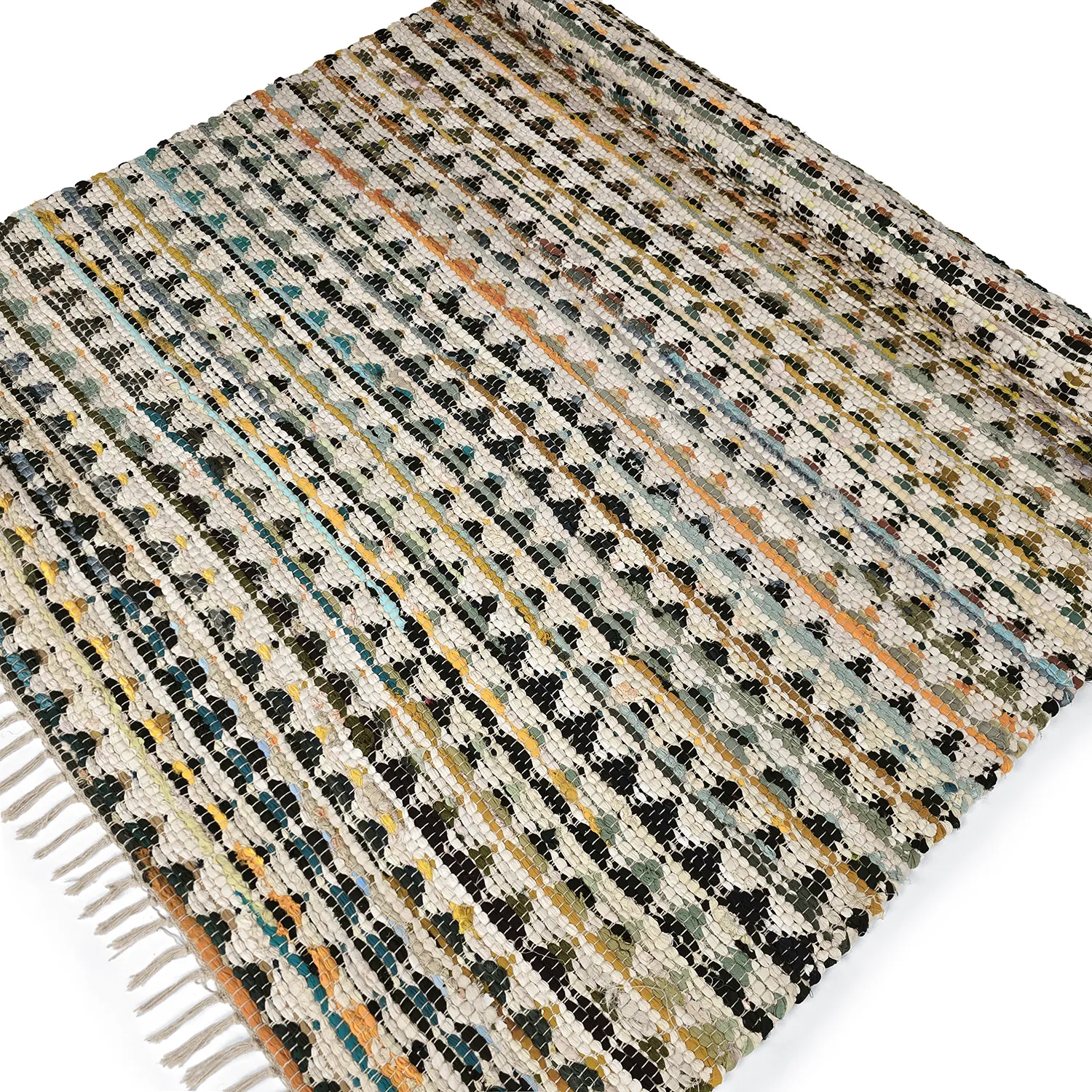 Tapis chiffons - Lindby (jaune/multicolore)