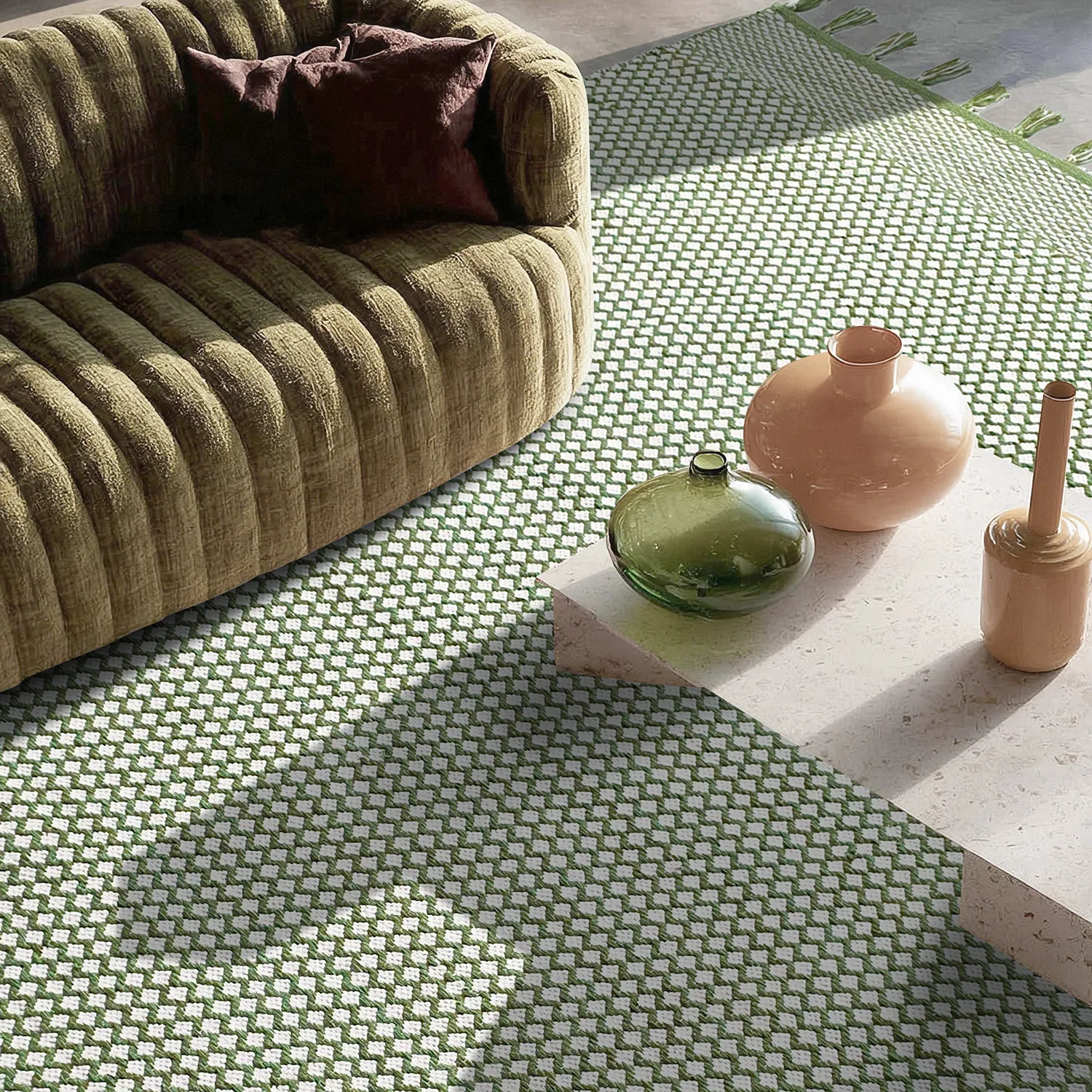 Tapis chiffons - Vinga (vert)