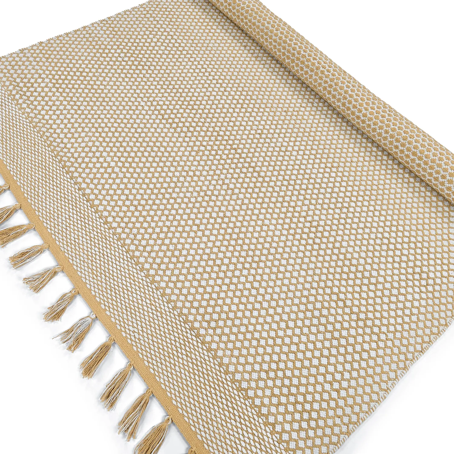 Tapis chiffons - Vinga (jaune moutarde)