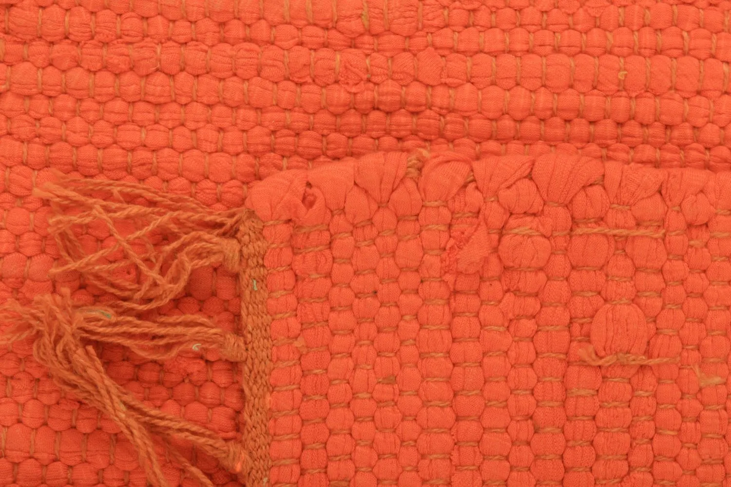 Tapis en chiffons - Silje (orange)