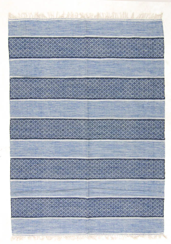 Tapis en patchwork - Visby (bleu)