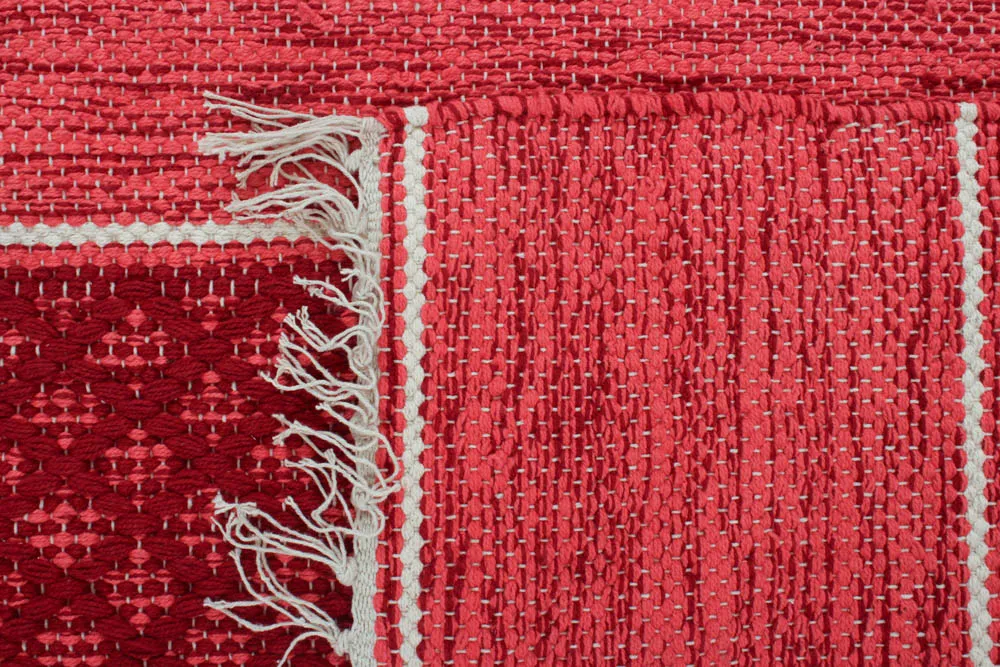 Tapis en patchwork - Visby (rouge)