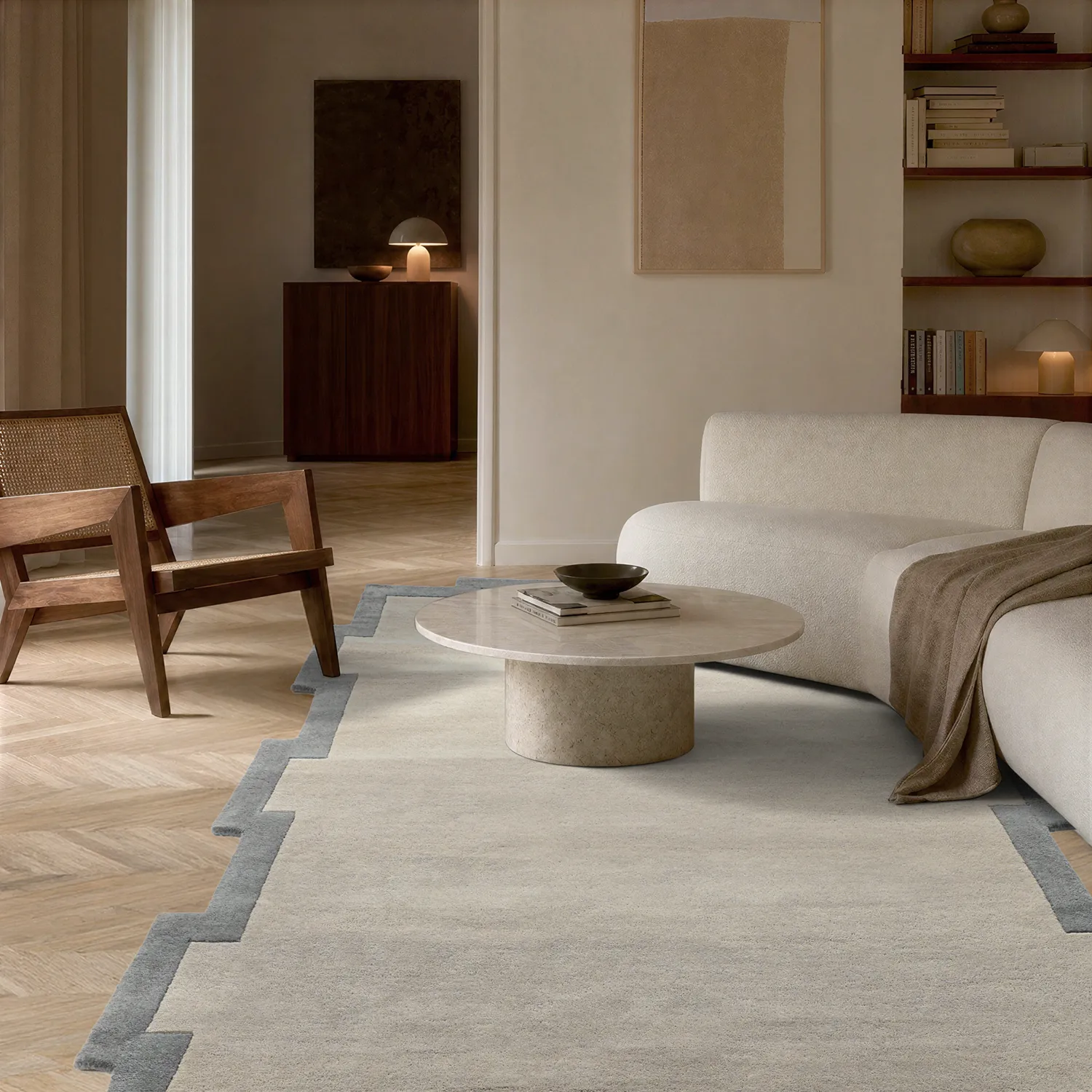 Tapis de laine - Agra Hand Tufted Wool Premium (gris)