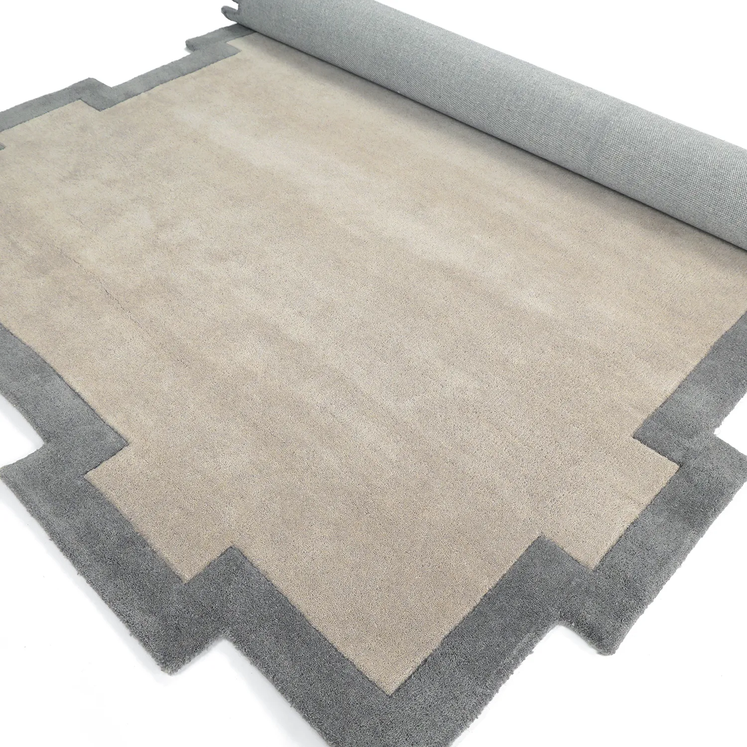 Tapis de laine - Agra Hand Tufted Wool Premium (gris)