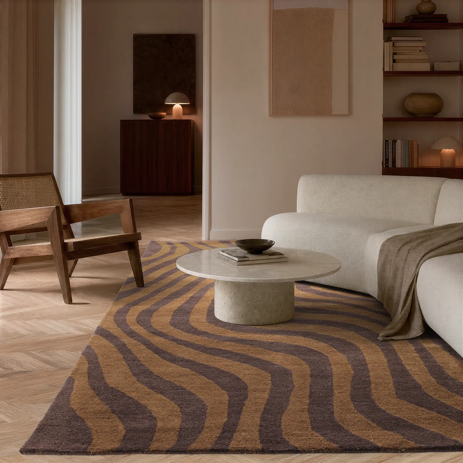 Tapis de laine - Aiz Hand Tufted Wool Premium (marron)