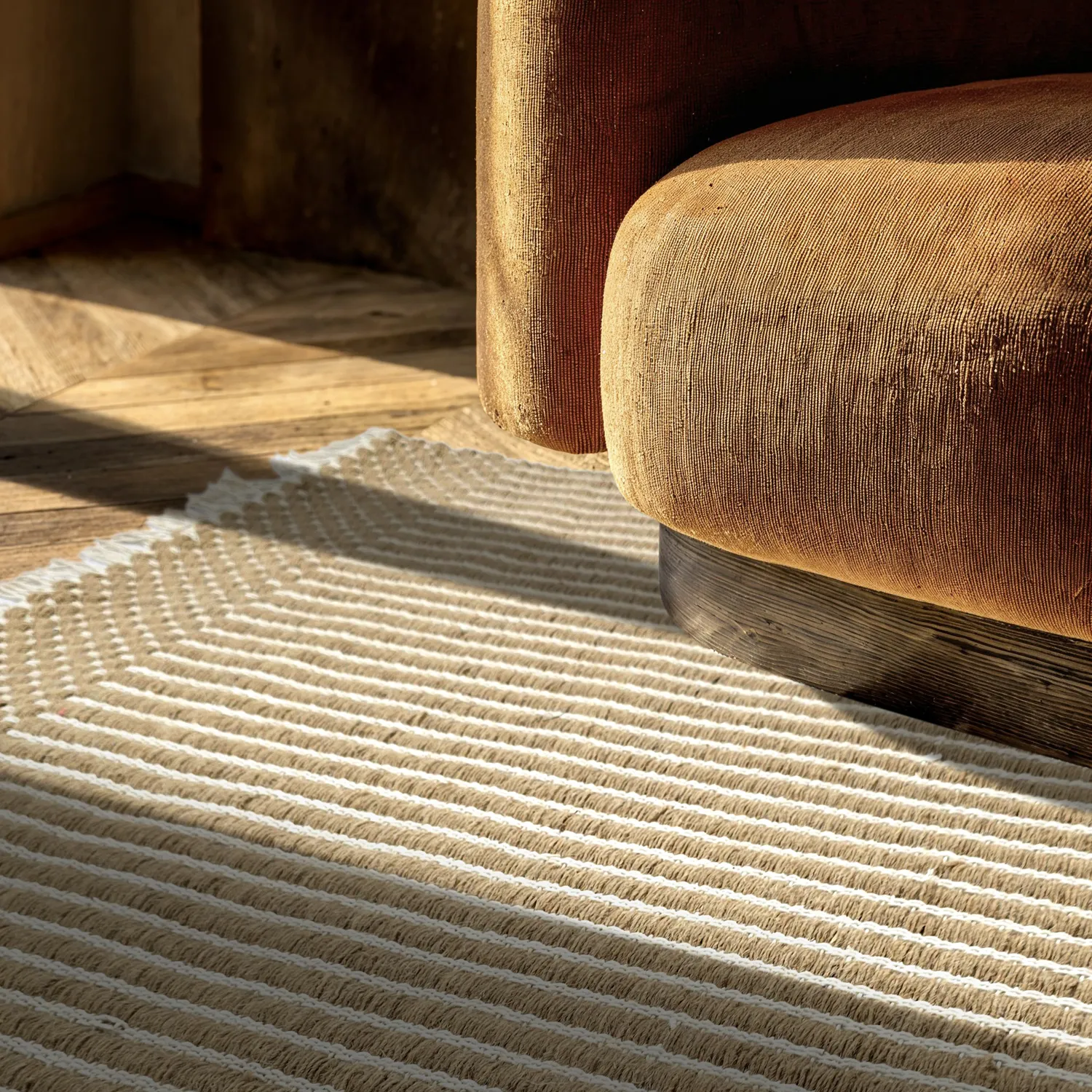 Tapis en laine - Arbil (beige/blanc)