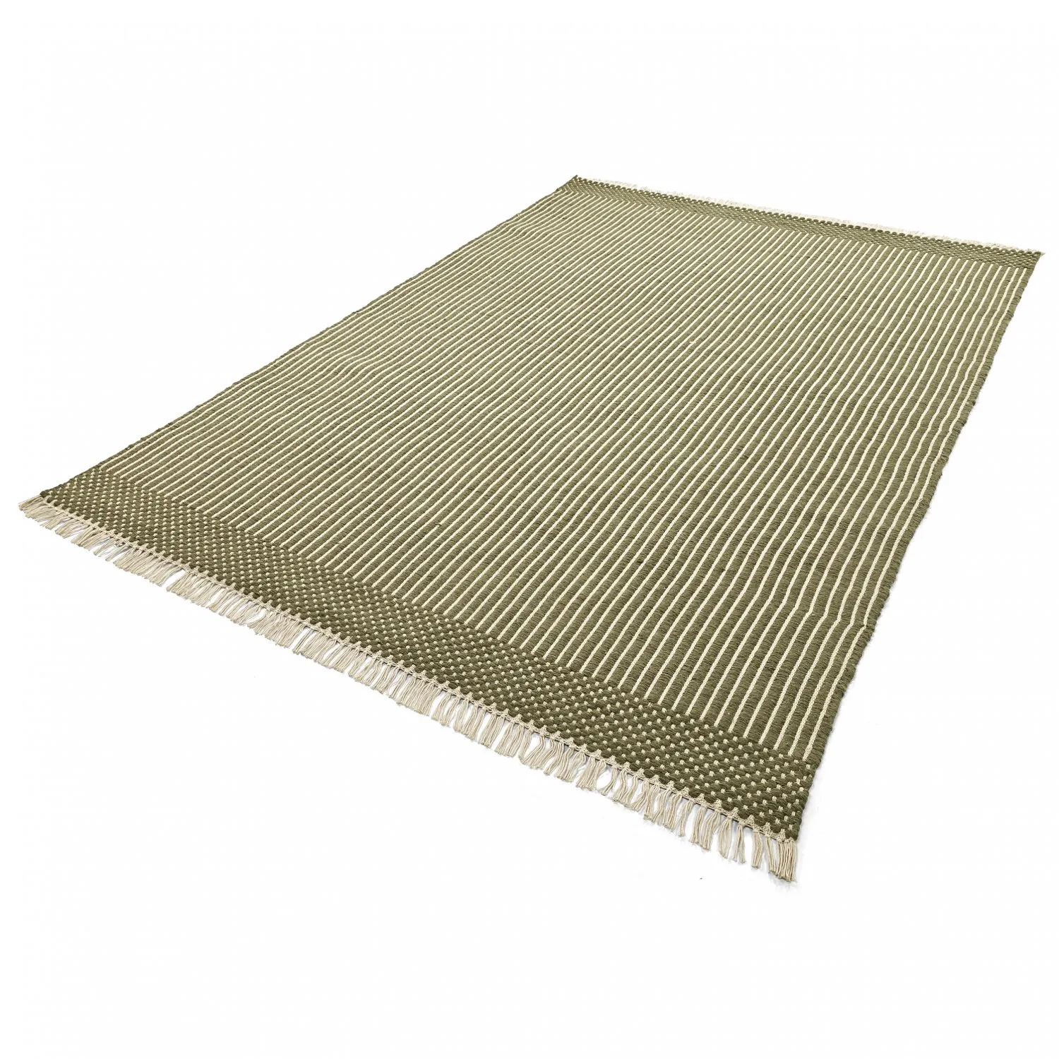 Tapis en laine - Arbil (vert/blanc)