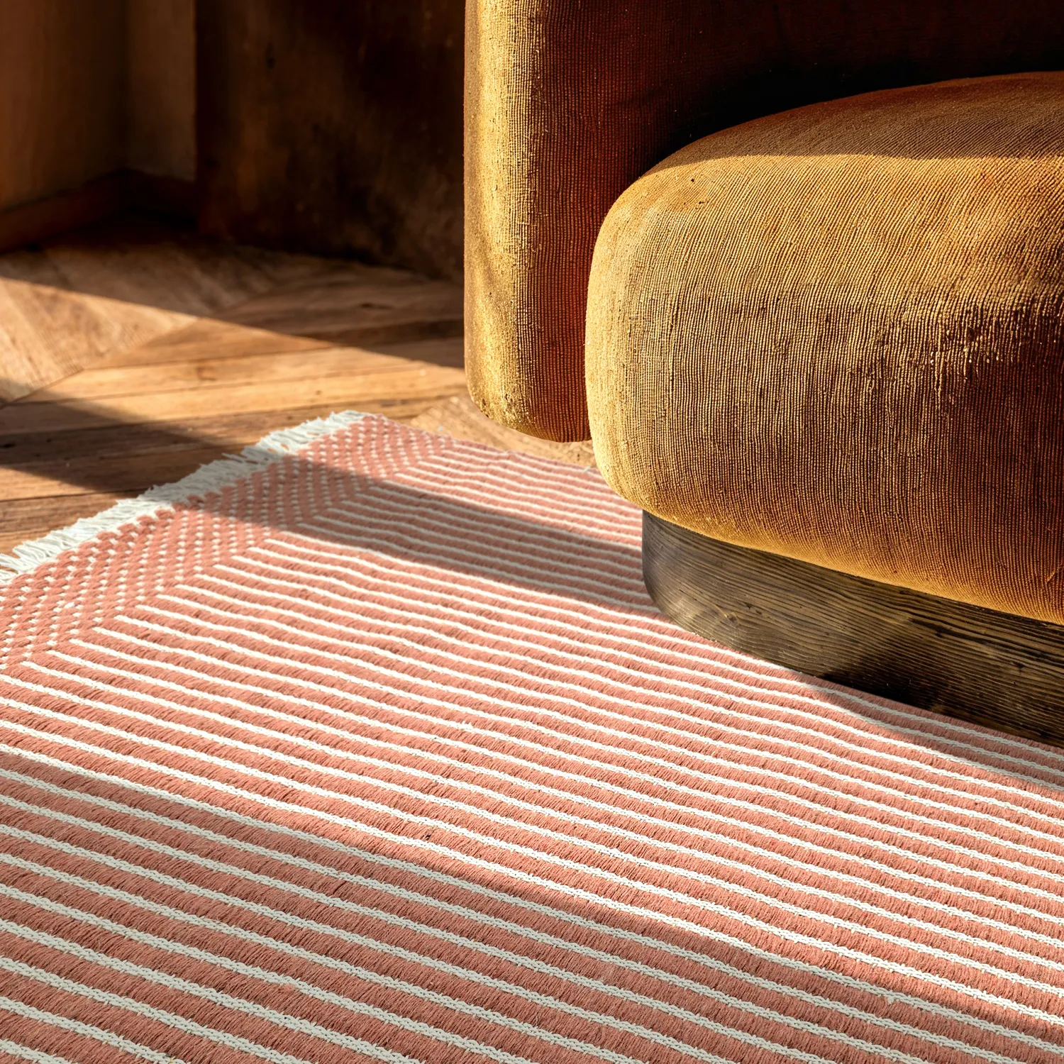 Tapis en laine - Arbil (terracotta/blanc)