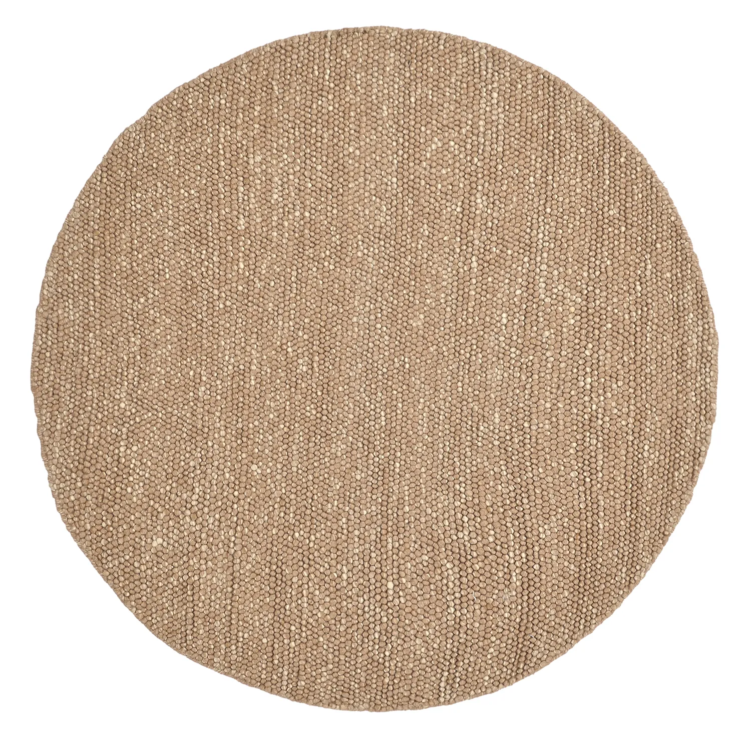 Tapis rond - Avafors Wool Bubble (marron clair/blanc)