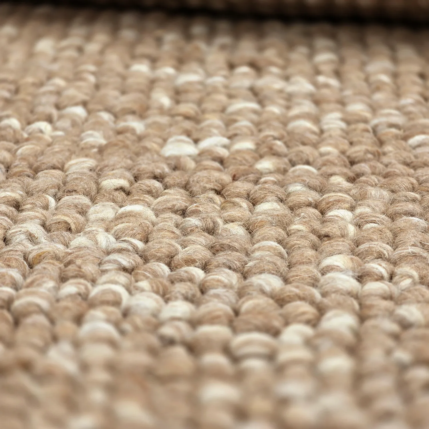 Tapis rond - Avafors Wool Bubble (marron clair/blanc)