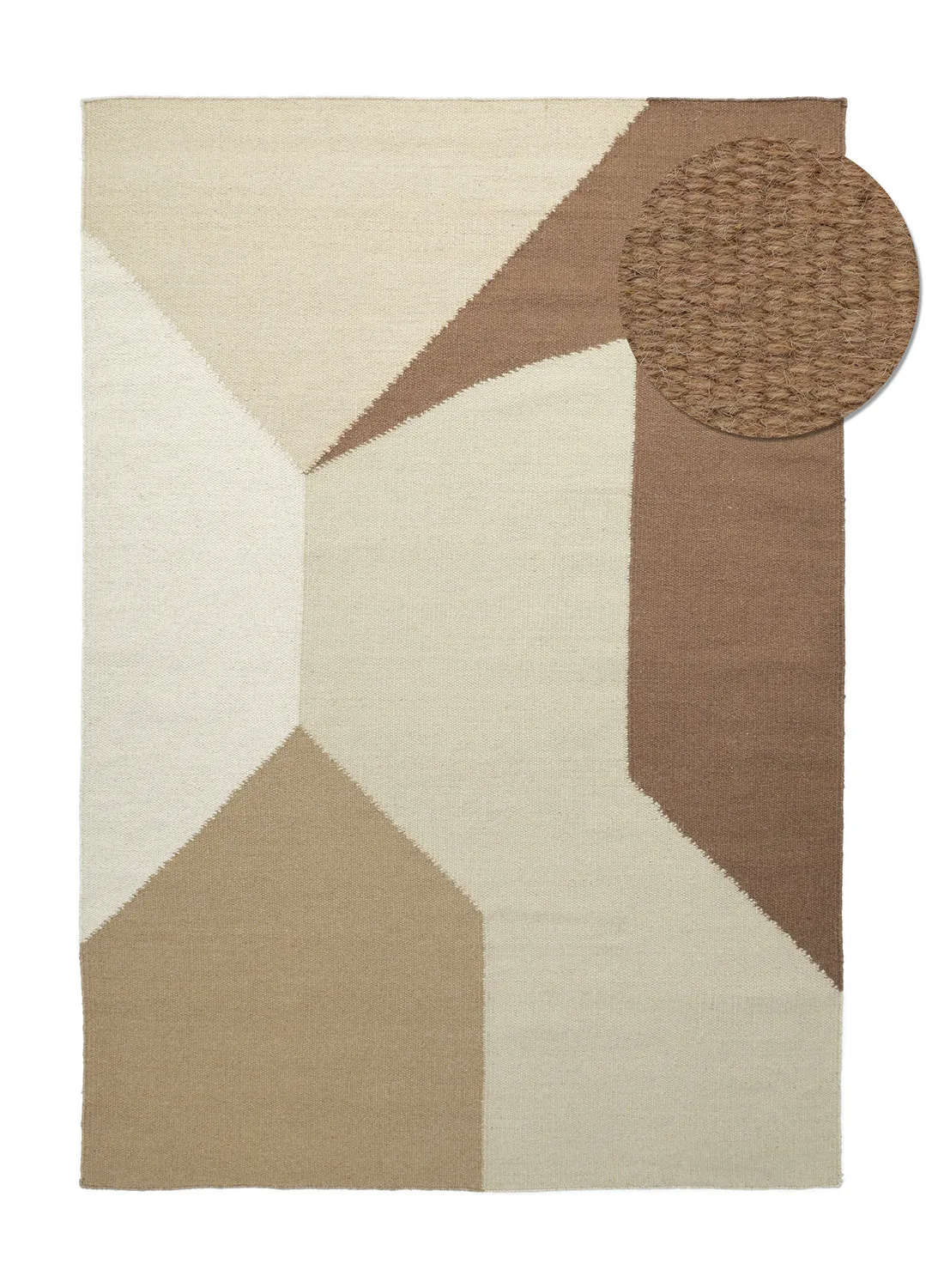 Tapis de laine - Aveiro (beige/multicolore)