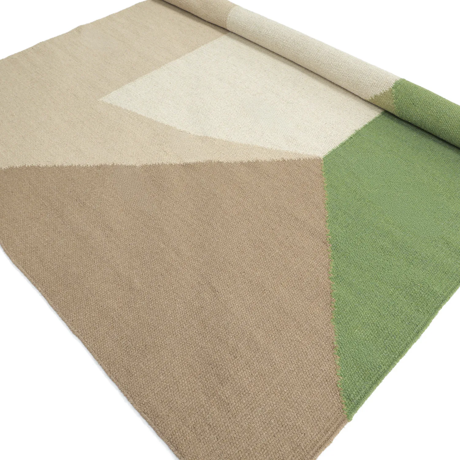 Tapis de laine - Aveiro (vert/multicolore)