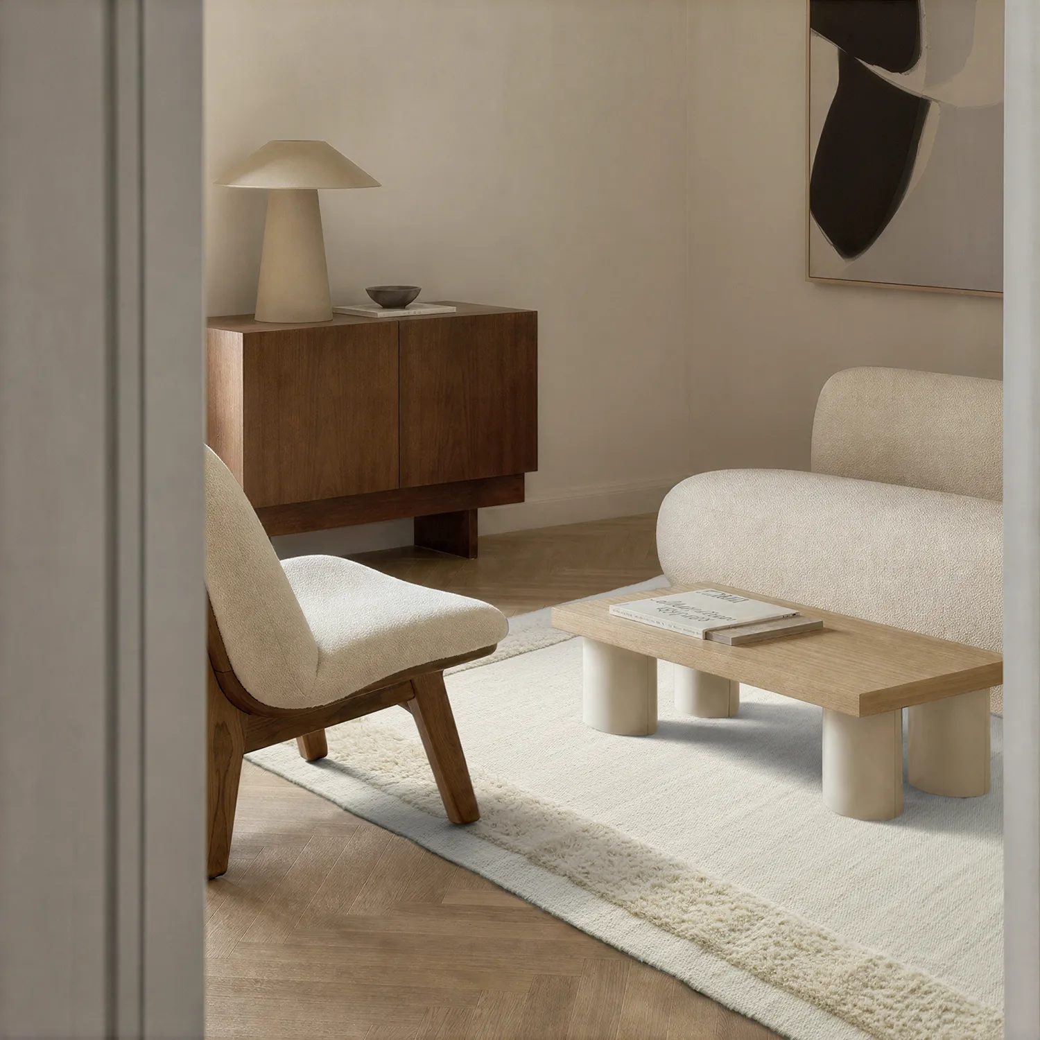 Tapis de laine - Beja (crème)