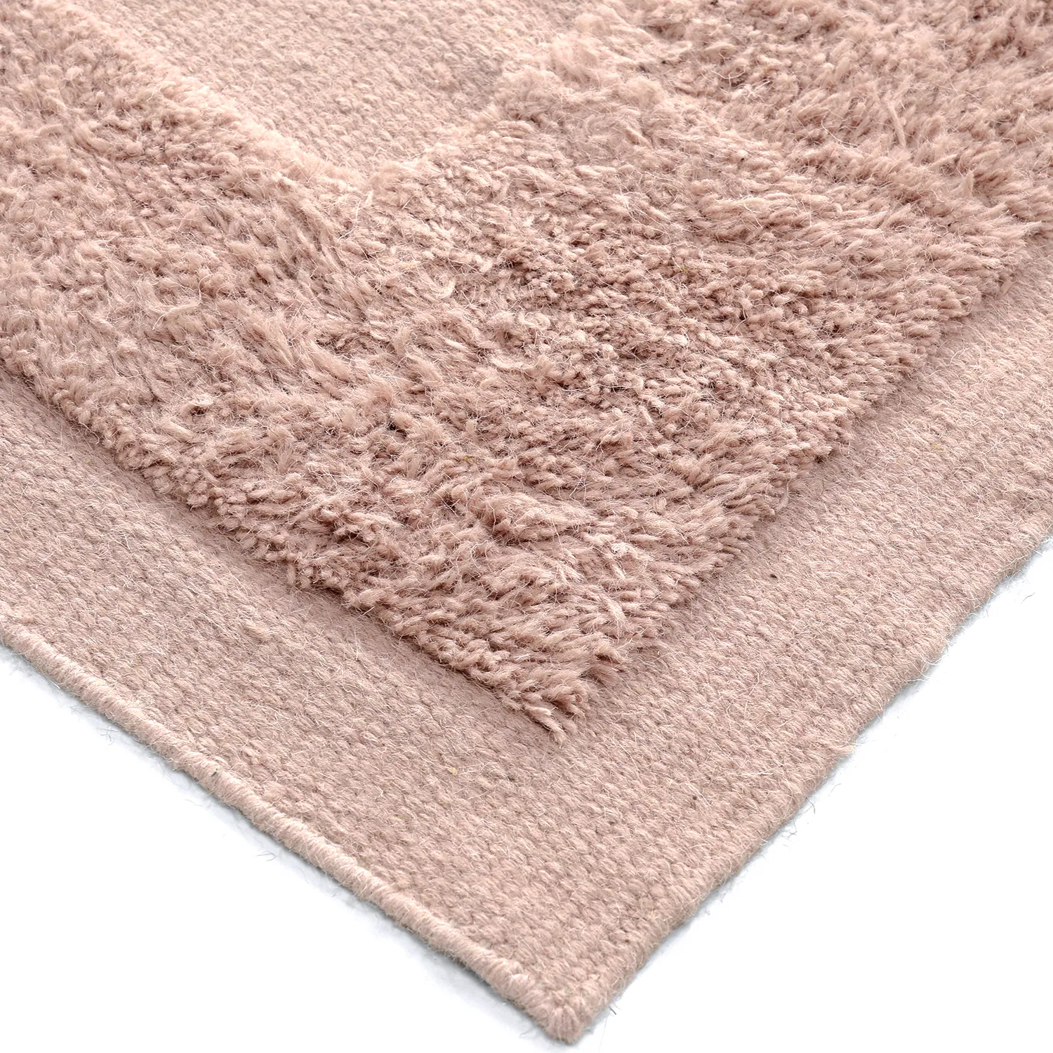 Tapis de laine - Beja (rose poudré)