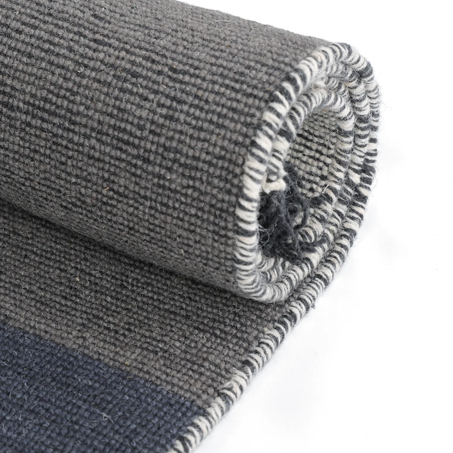 Tapis de laine - Chaves (bleu/gris/blanc)