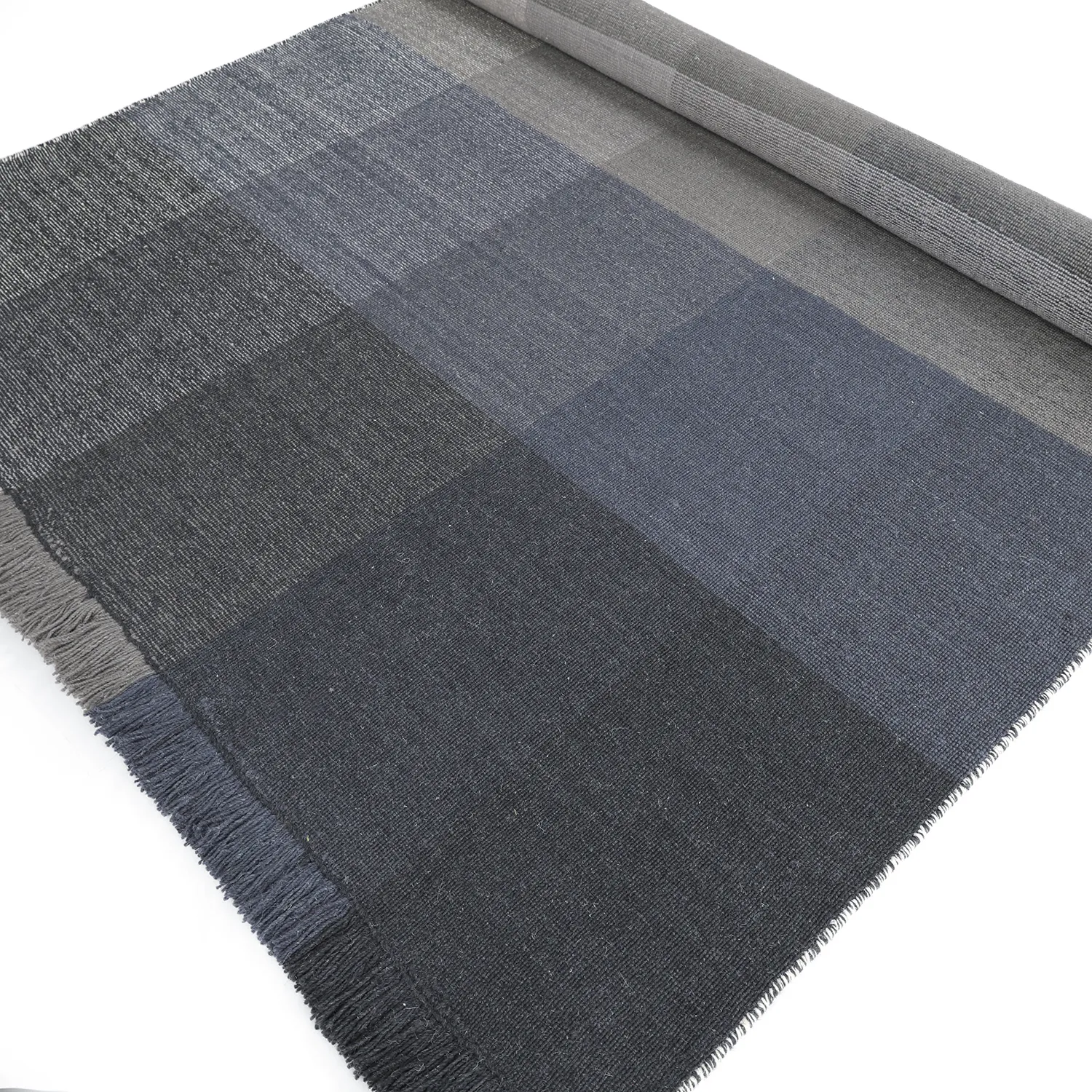 Tapis de laine - Chaves (bleu/gris/blanc)