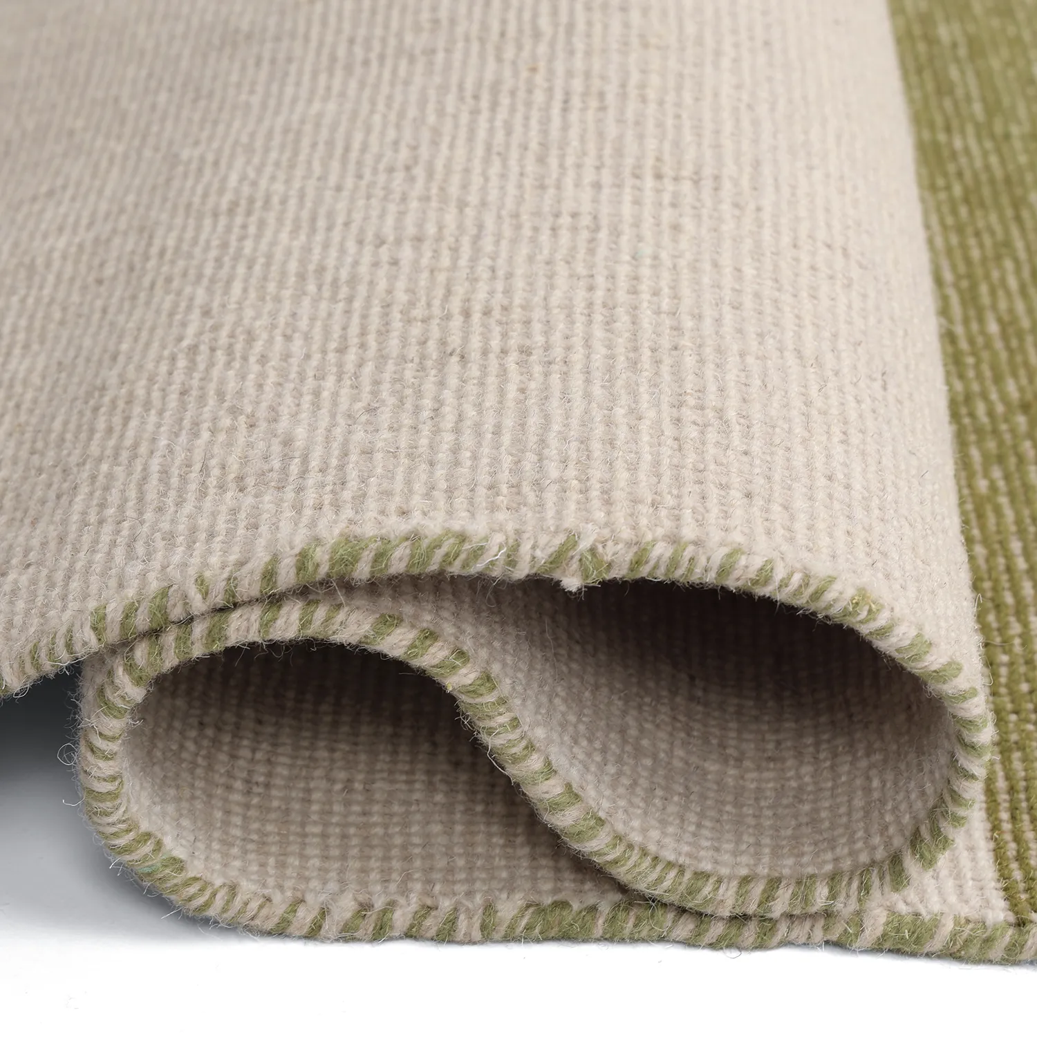 Tapis de laine - Chaves (vert/beige)