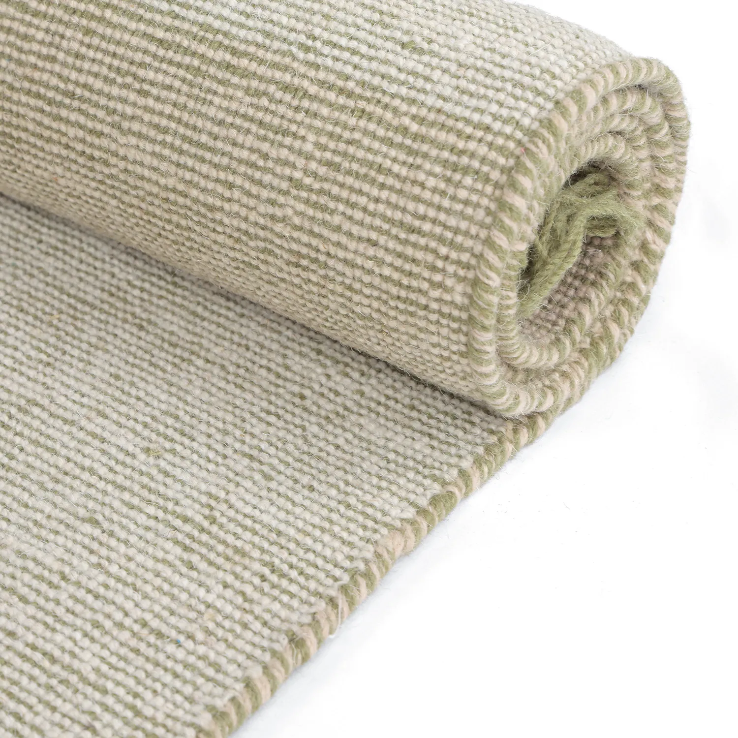 Tapis de laine - Chaves (vert/beige)