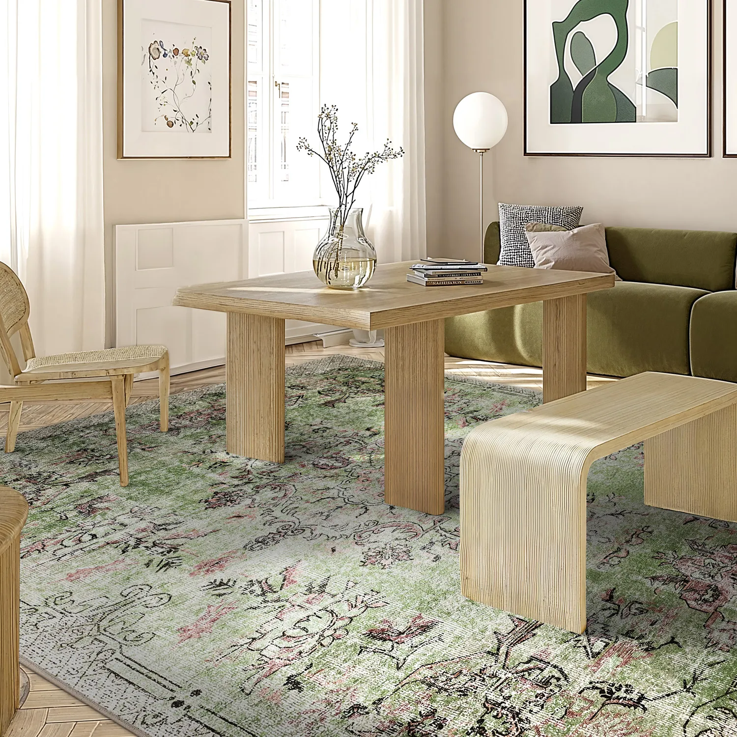 Tapis Wilton - Rosalie (vert)