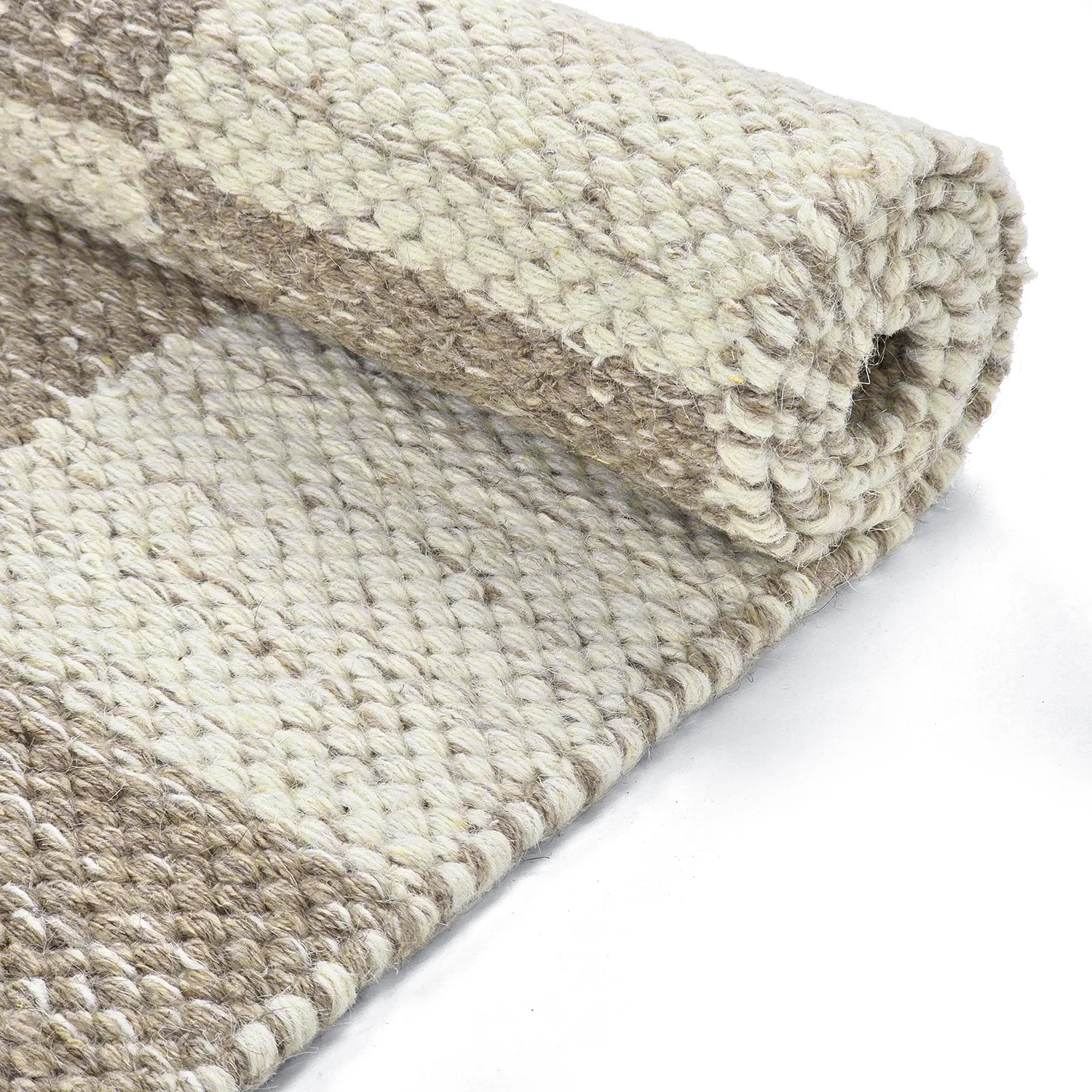 Tapis de laine - Dundee (beige/blanc)
