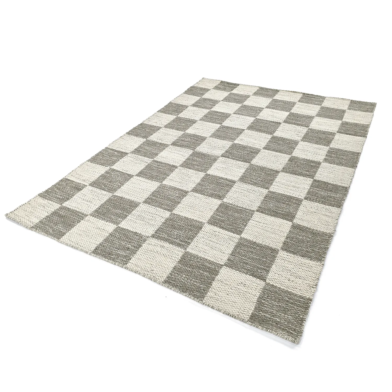 Tapis de laine - Dundee (gris/blanc)