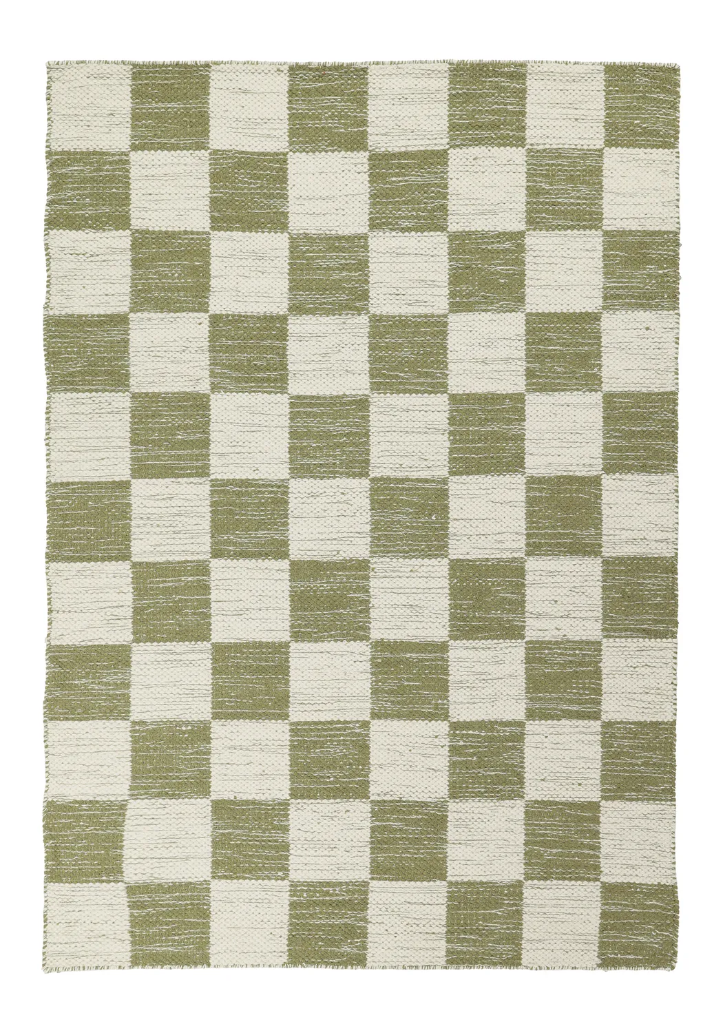 Tapis de laine - Dundee (vert/blanc)