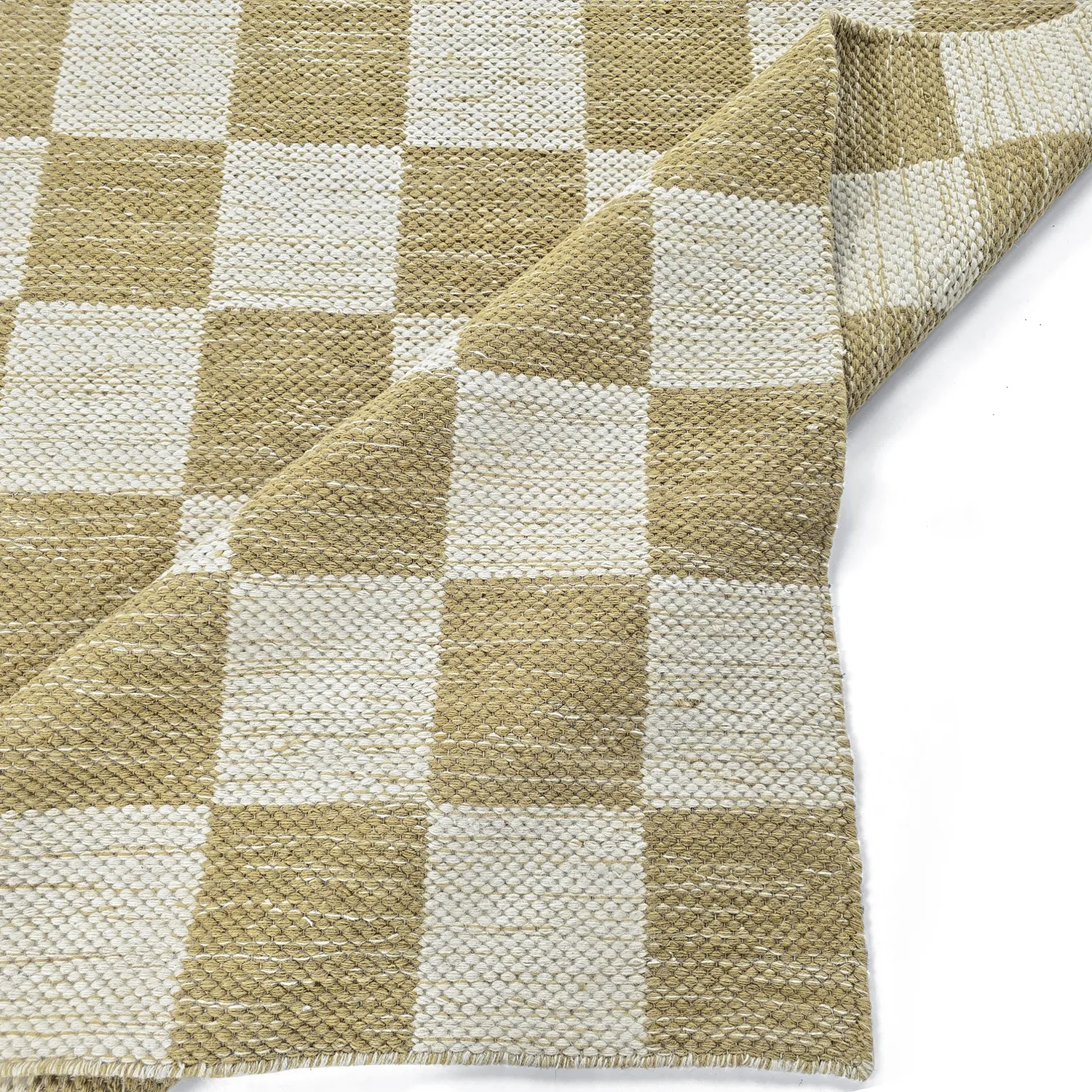 Tapis de laine - Dundee (jaune/blanc)
