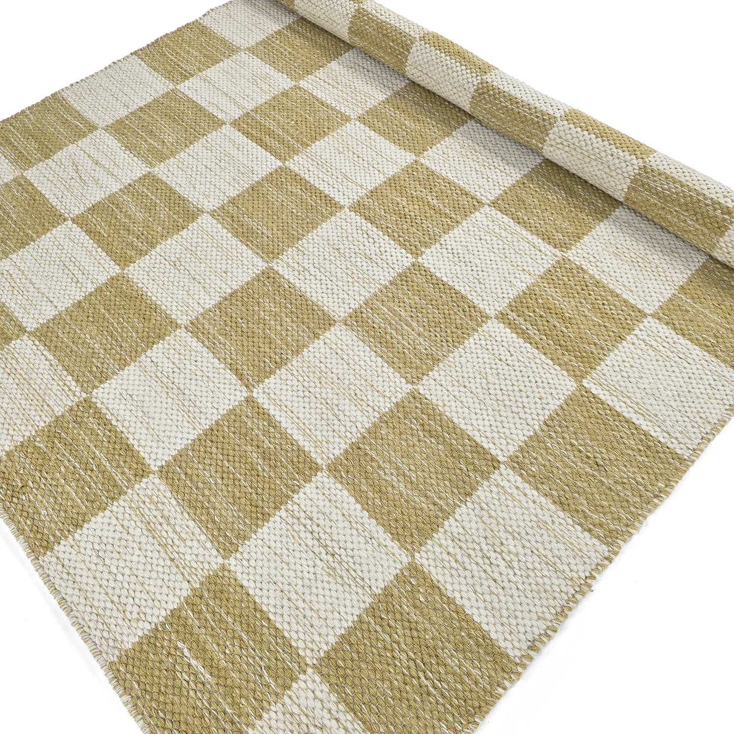 Tapis de laine - Dundee (jaune/blanc)
