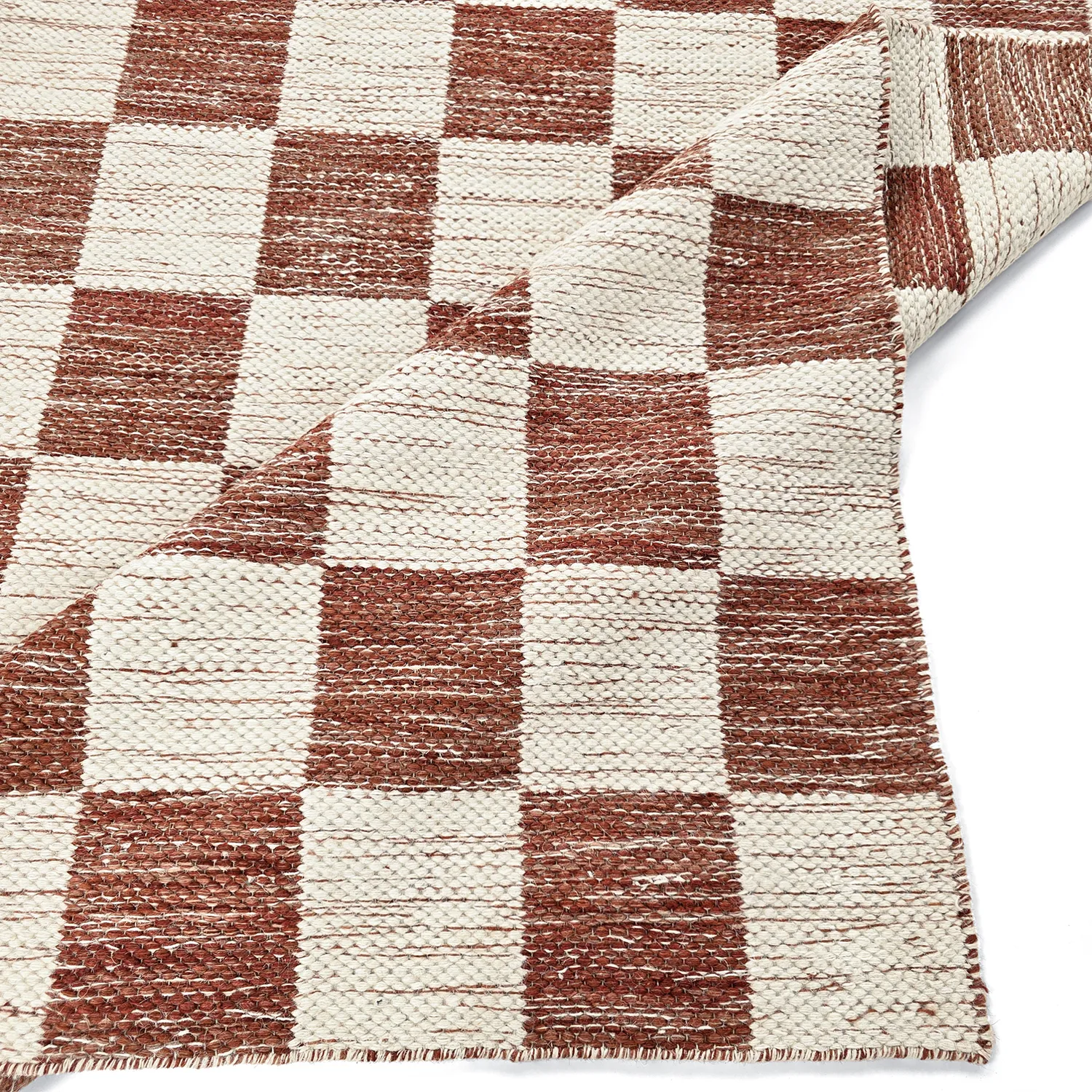 Tapis de laine - Dundee (rouge/blanc)