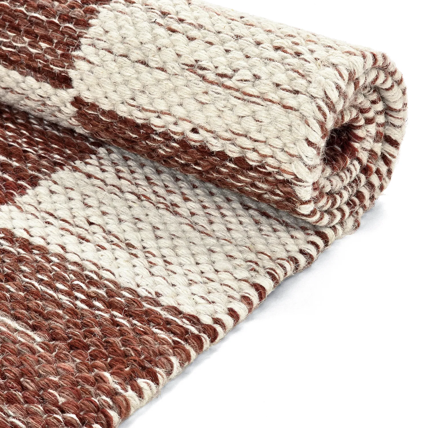 Tapis de laine - Dundee (rouge/blanc)