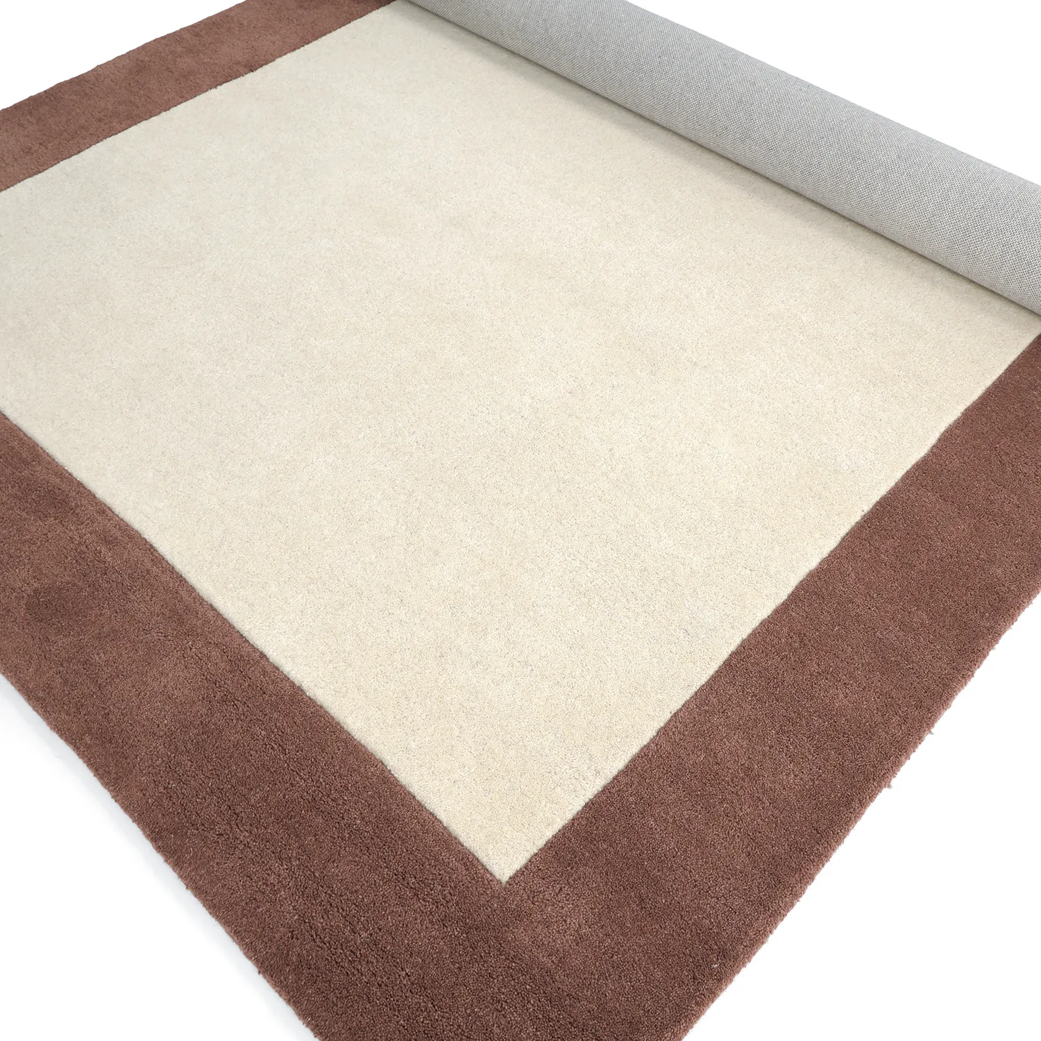 Tapis de laine - Gaya Hand Tufted Wool Premium (crème/marron)