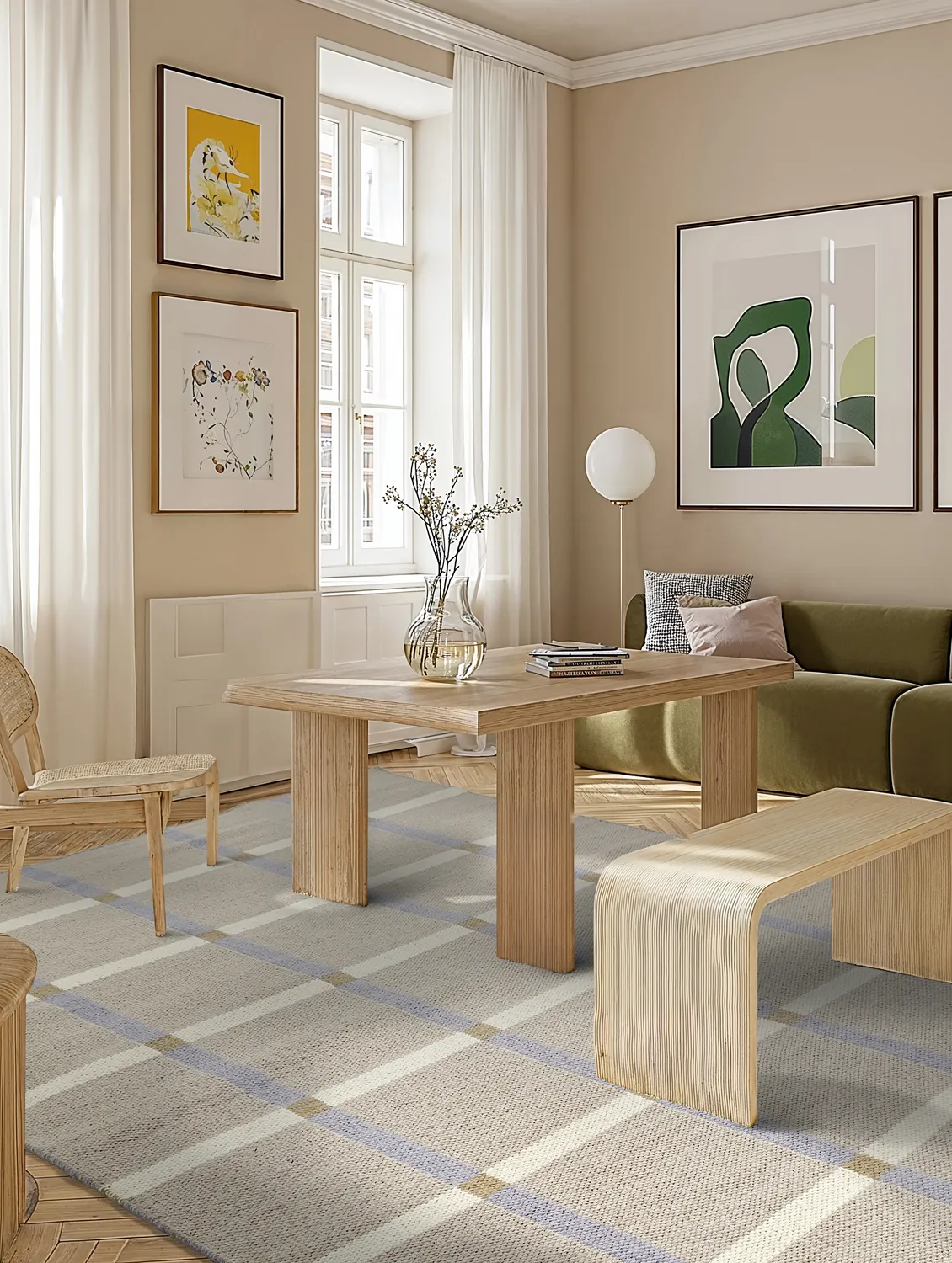 Tapis en laine - Gingham (n° 5)