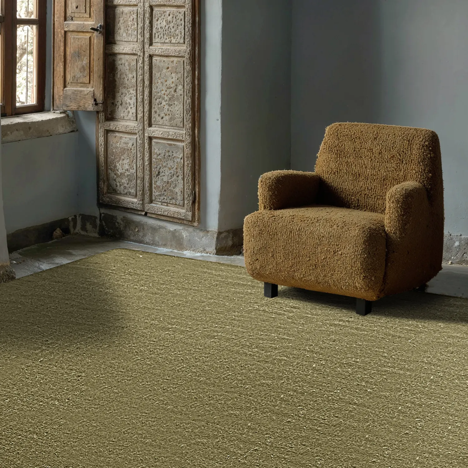 Tapis en laine - Hamilton (vert mousse)