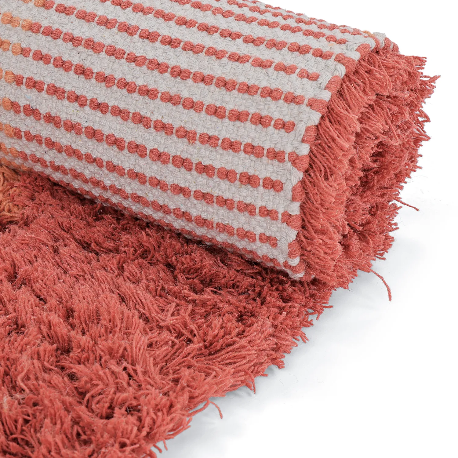 Tapis de laine - Khenifra Handknot Wool Premium (orange/rouge)