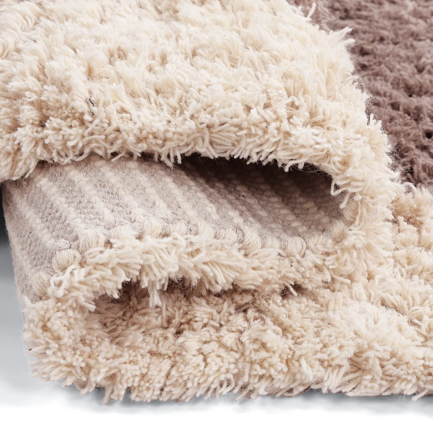 Tapis de laine - Khenifra Handknot Wool Premium (taupe/crème)