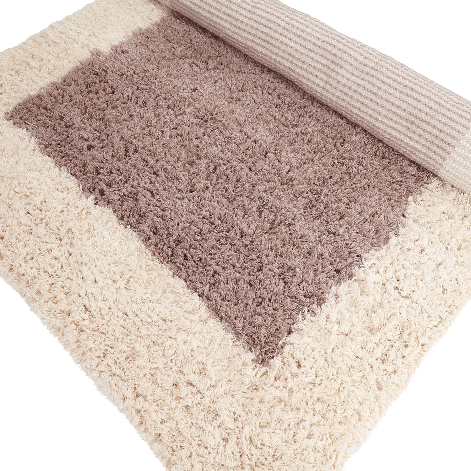 Tapis de laine - Khenifra Handknot Wool Premium (taupe/crème)