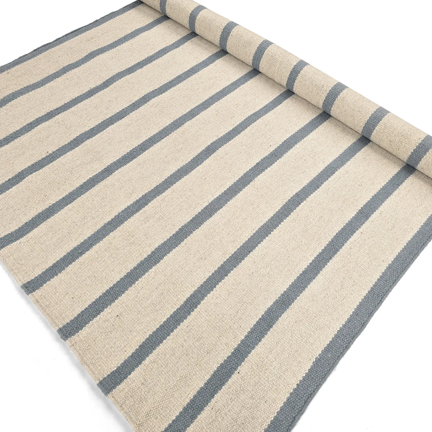 Tapis de laine - Luton (denim délavé/blanc)